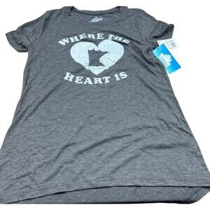 Women's Gray Short Sleeve Minnesota Graphic T-Shirt - Size Small - NWT